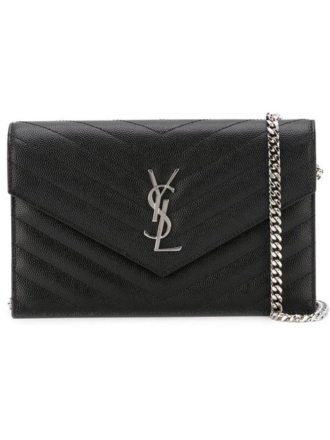 ysl monogram chain wallet bag|YSL monogram quilted wallet.